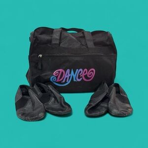 🩰 Capezio Split-Sole Jazz Shoes (2 Pairs!) + Bonus Dance Bag 💃